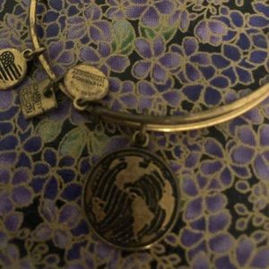 Alex and ani world fingerprint bangle